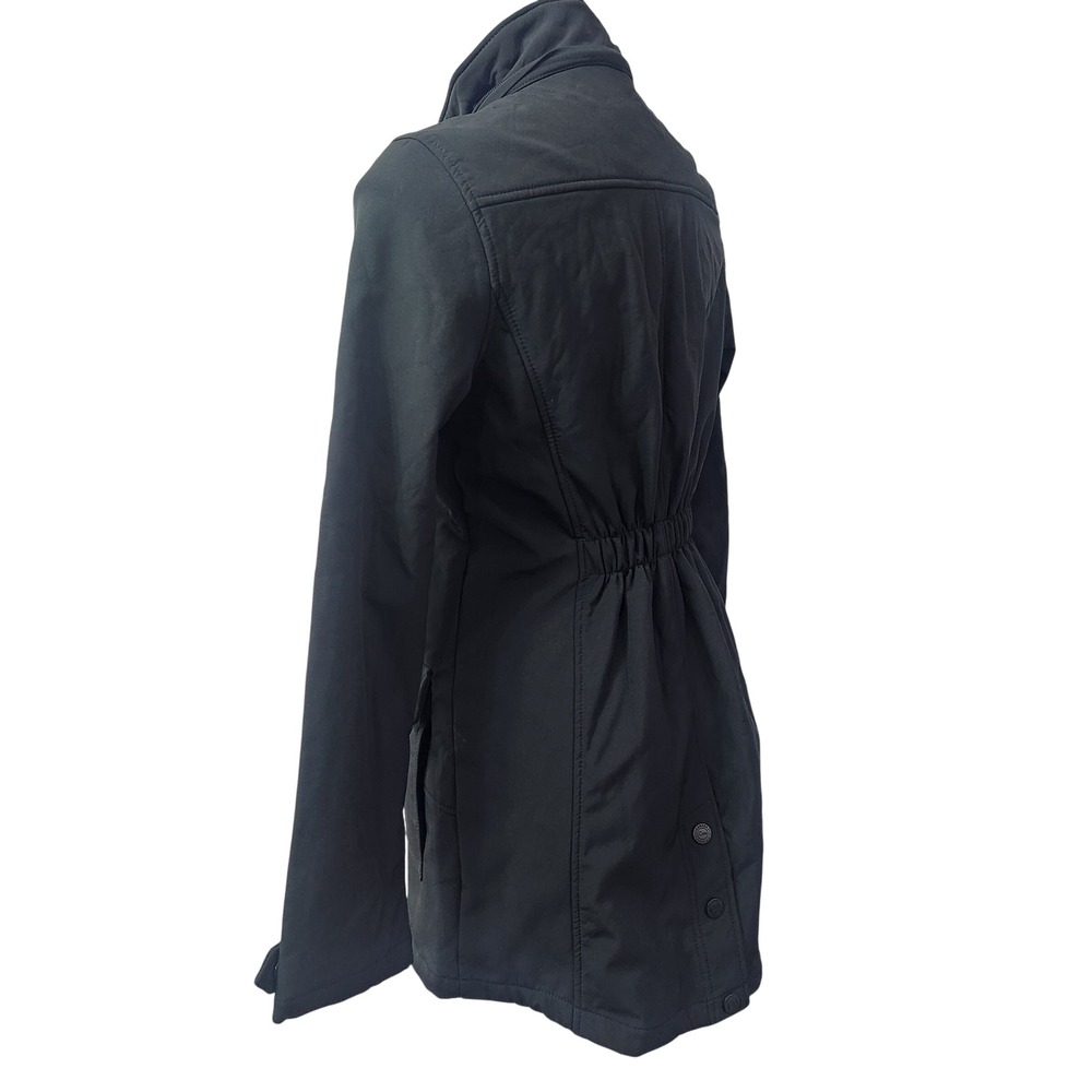 Black Softshell Long Womens Jacket Canada Weathergear - Picture 3 of 12